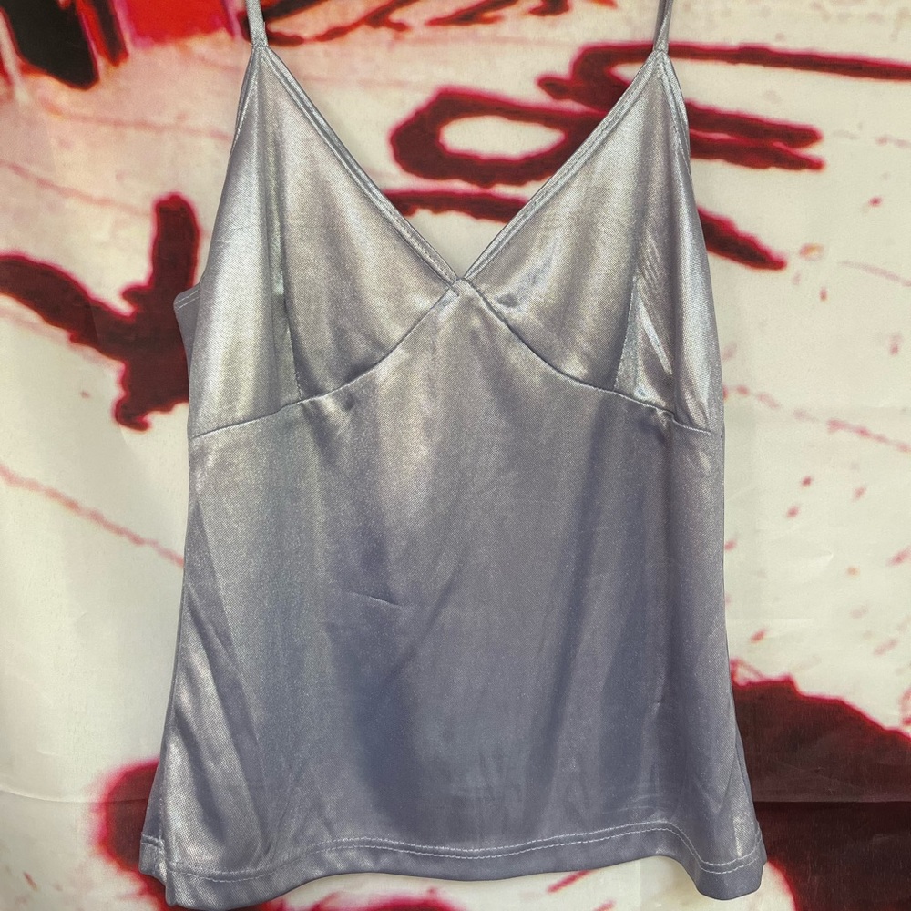 90s metallic top
